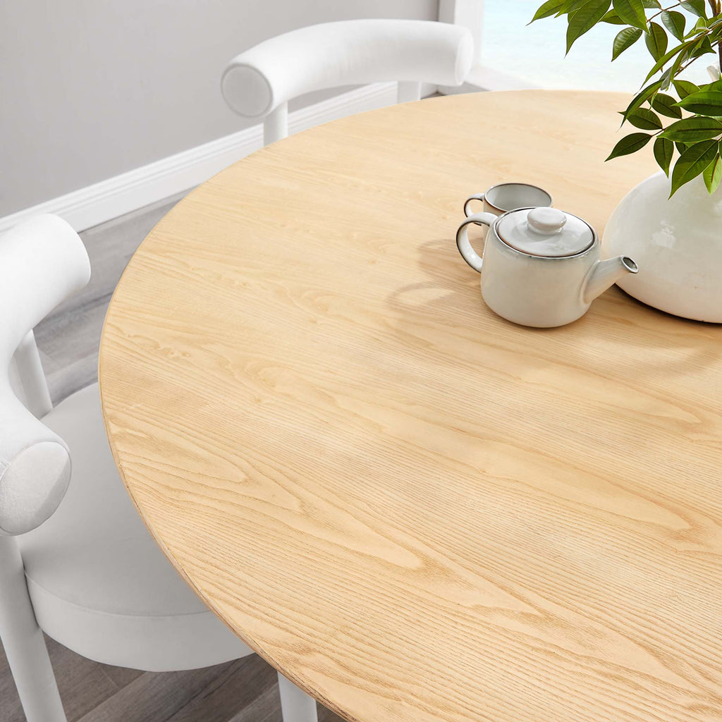 Lippa 60" Round Wood Dining Table - Gold Natural