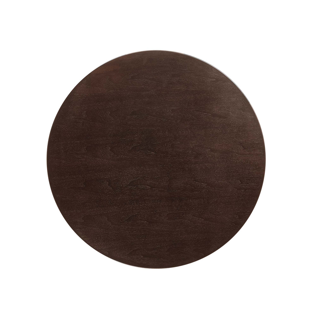 Lippa 36" Round Wood Coffee Table - Gold Cherry Walnut
