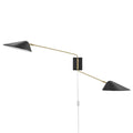 Journey 2-Light Swing Arm Wall Sconce - Black