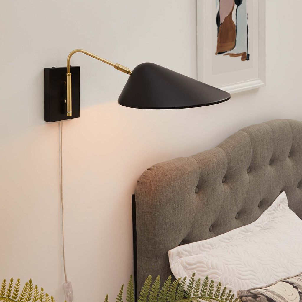 Journey 7" Swing Arm Wall Sconce - Black