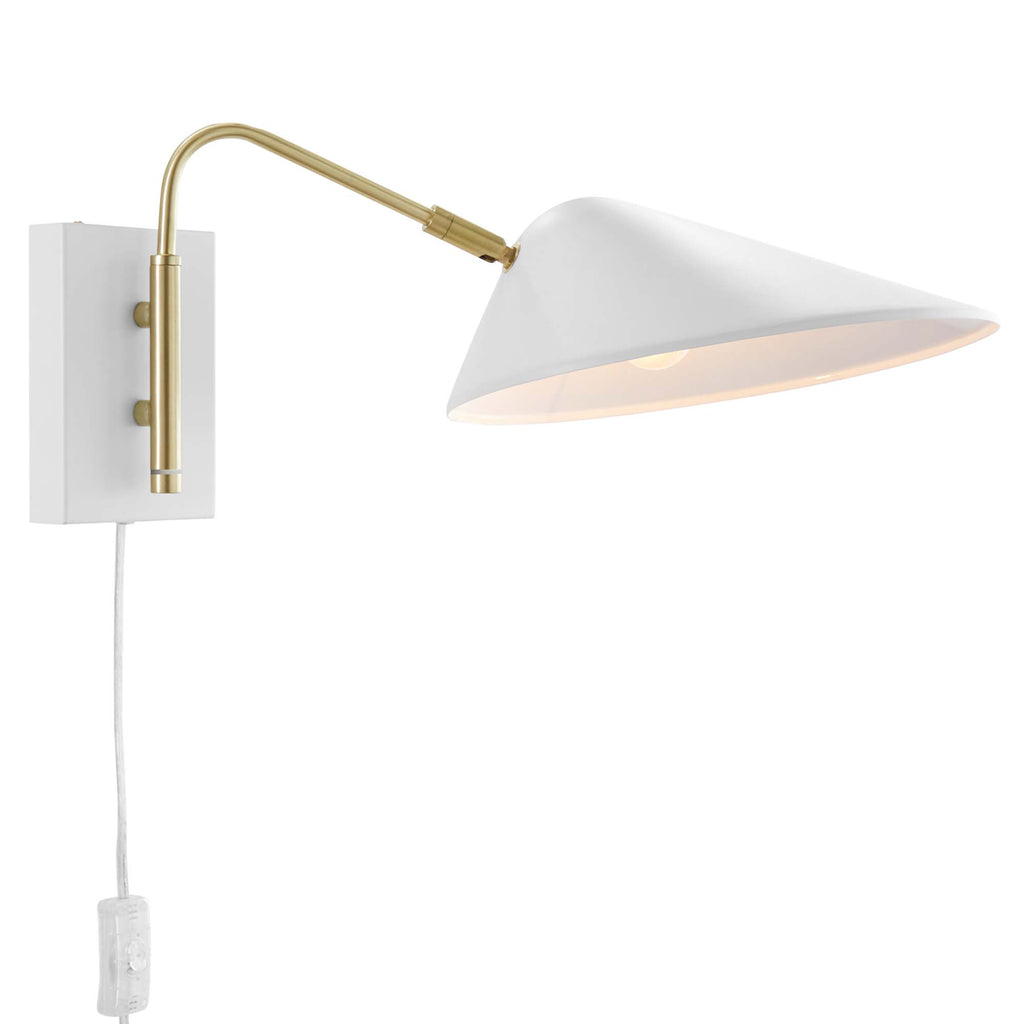 Journey 7" Swing Arm Wall Sconce - White