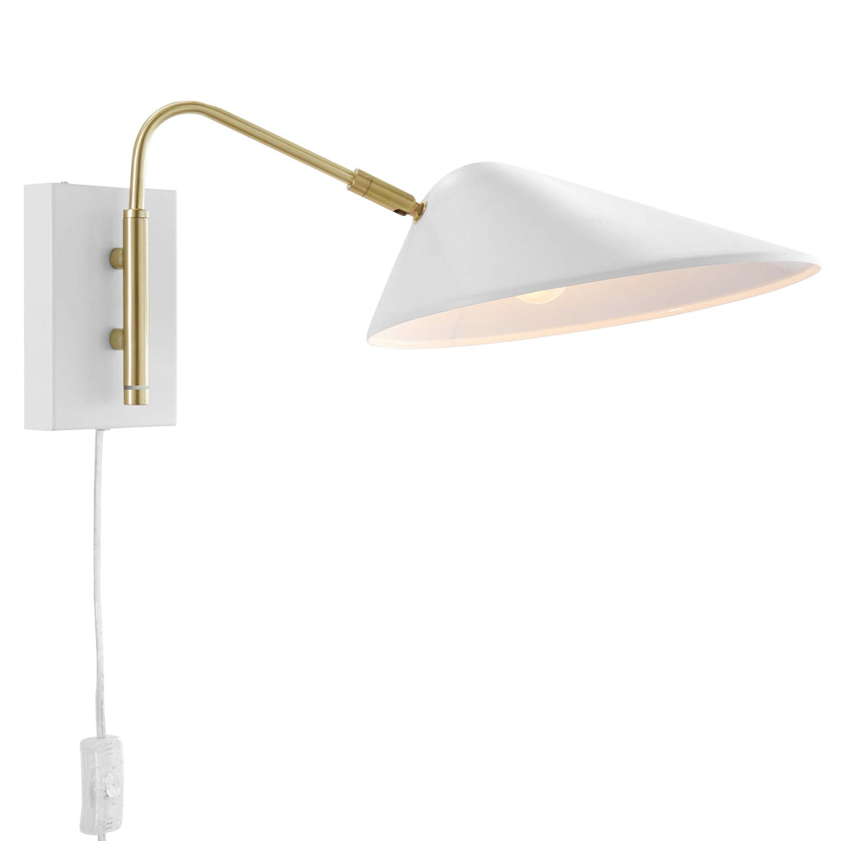 Journey 7" Swing Arm Wall Sconce - White