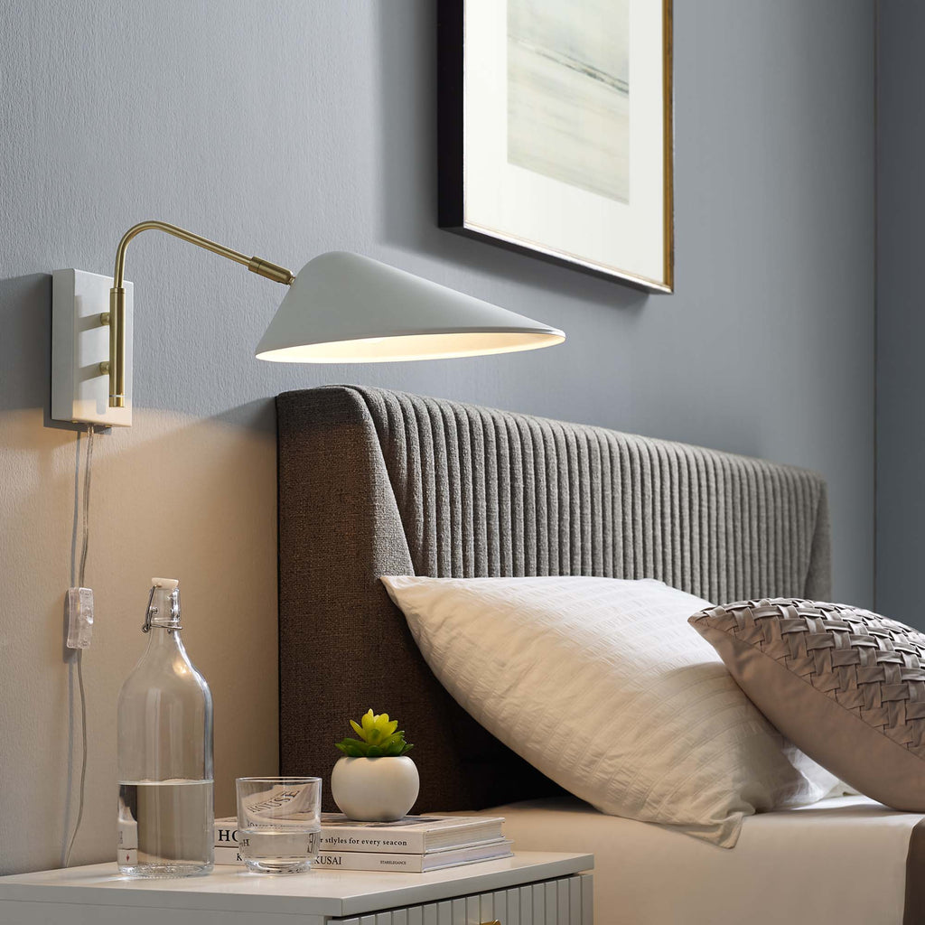 Journey 7" Swing Arm Wall Sconce - White