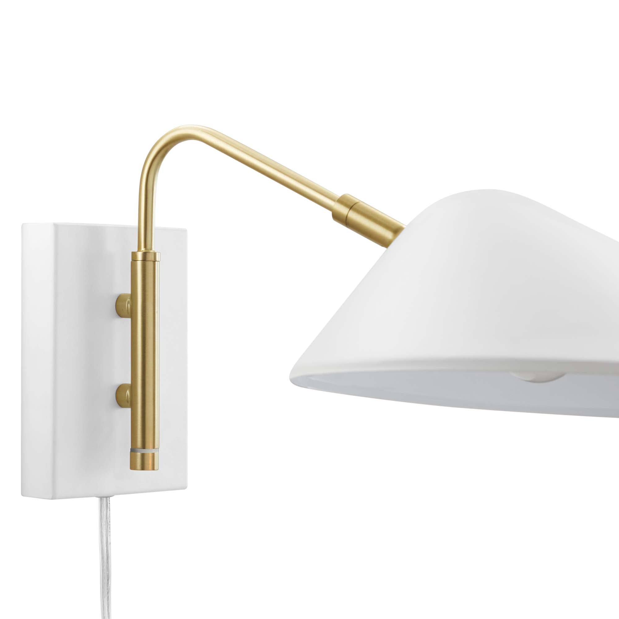 Journey 7" Swing Arm Wall Sconce - White