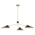 Journey 3-Light 14" Arm Pendant - Black