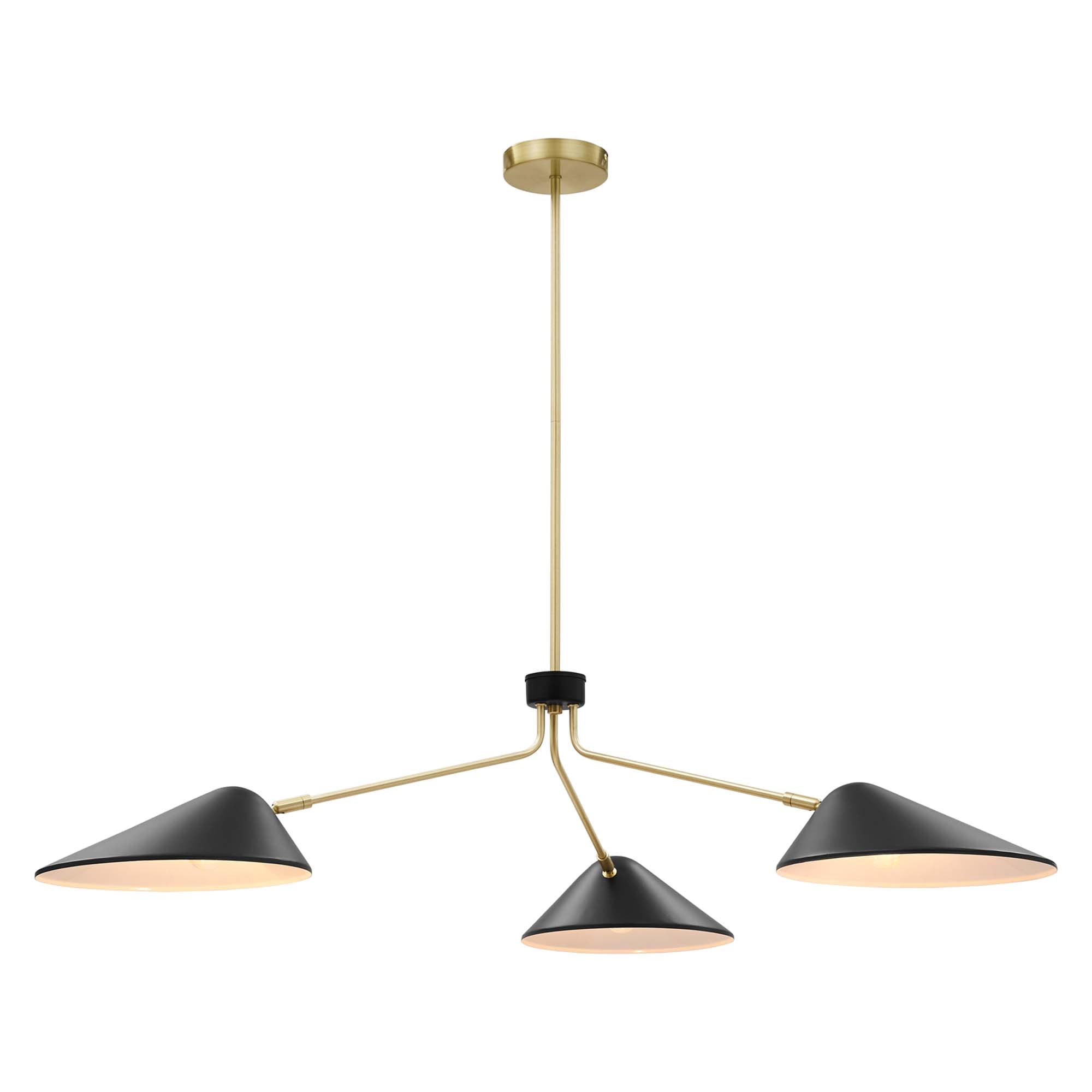Journey 3-Light 14" Arm Pendant - Black