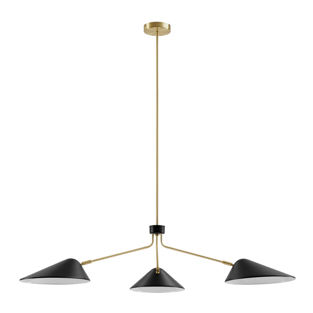Journey 3-Light 14" Arm Pendant - Black