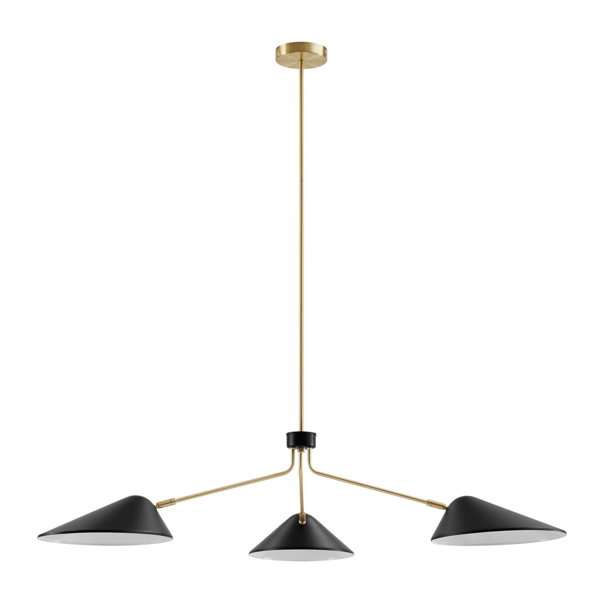 Journey 3-Light 14" Arm Pendant - Black