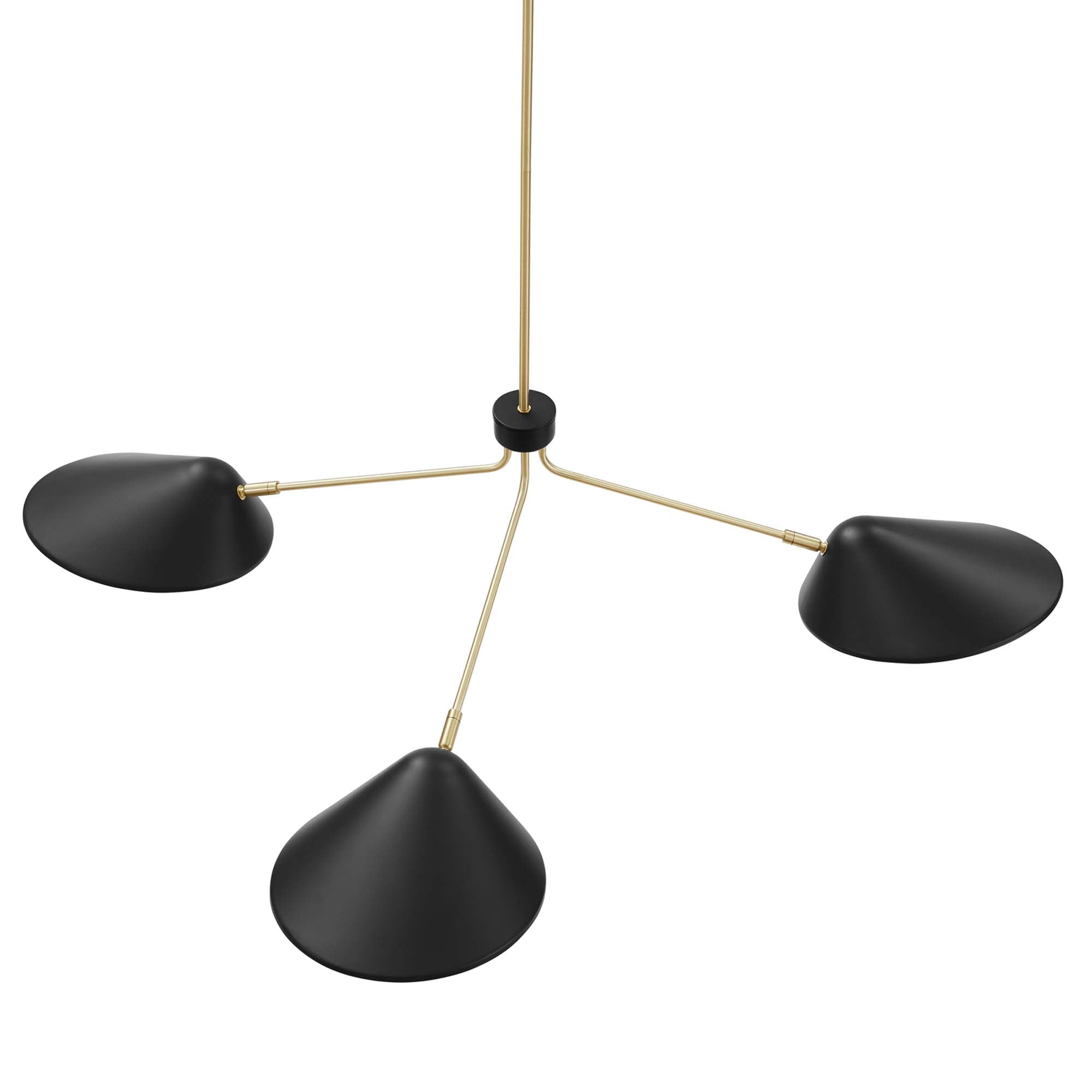 Journey 3-Light 14" Arm Pendant - Black