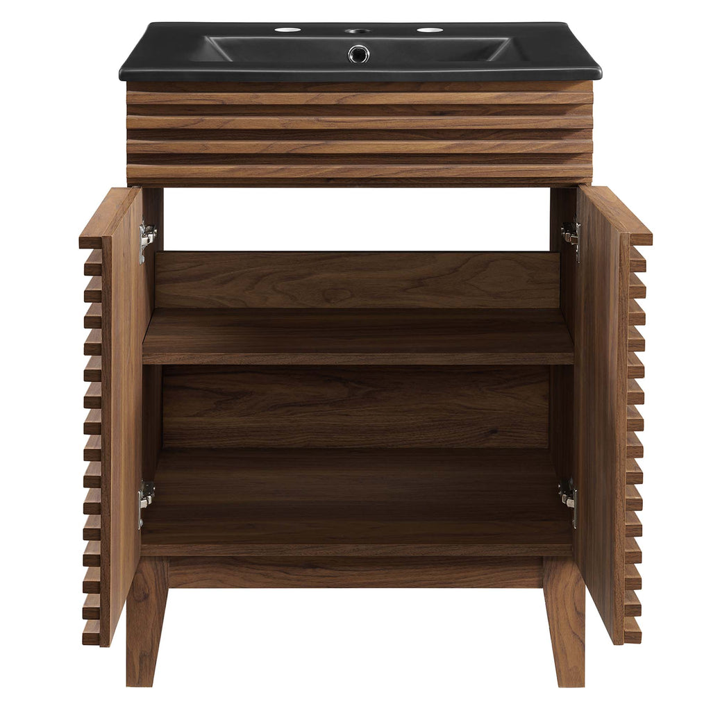 Render 24" Bathroom Vanity - Walnut Black