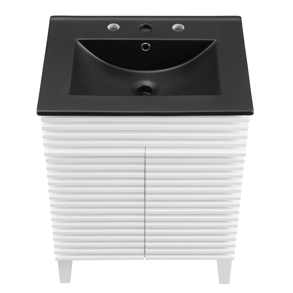 Render 24" Bathroom Vanity - White Black