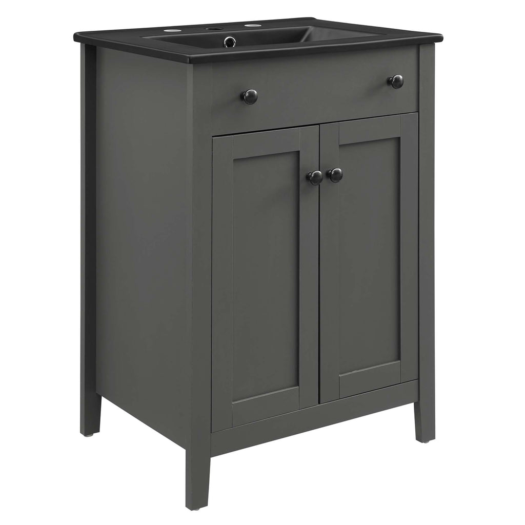 Nantucket 24" Bathroom Vanity - Gray Black