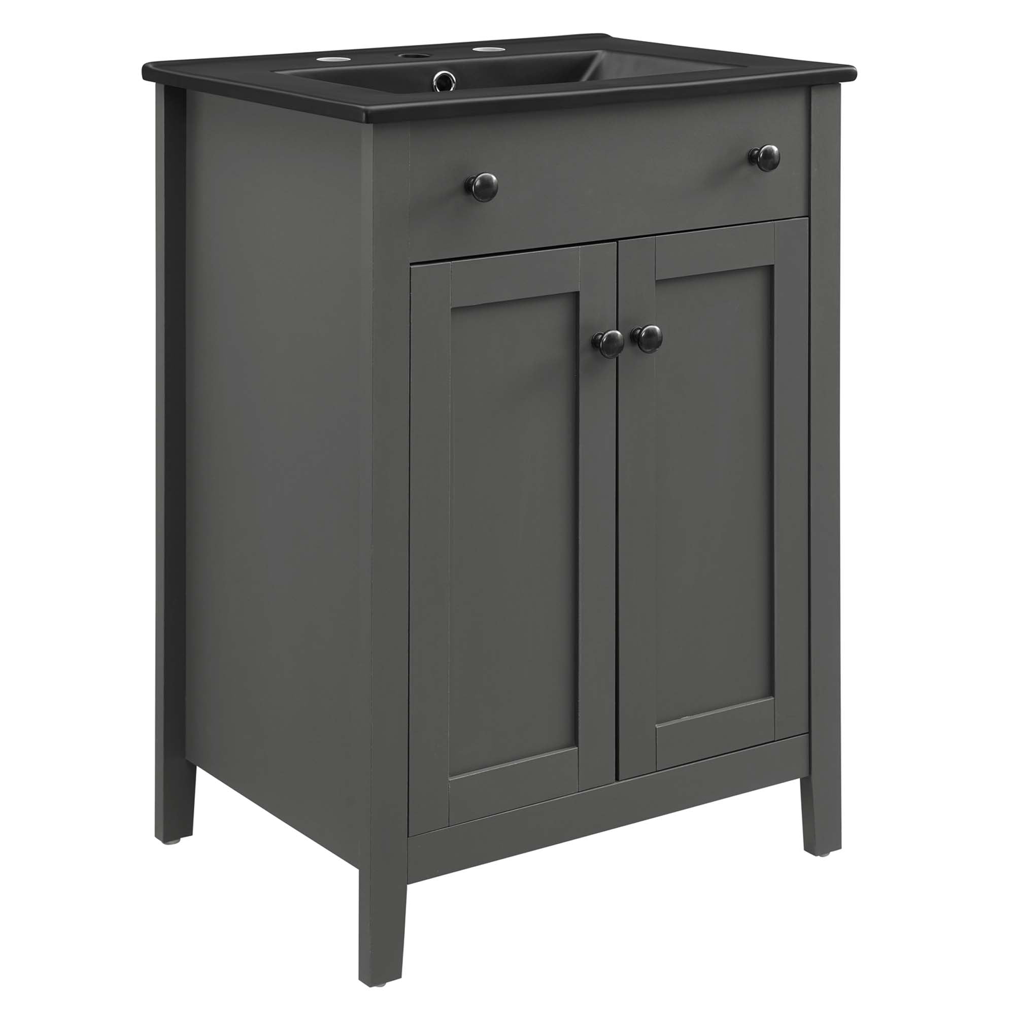 Nantucket 24" Bathroom Vanity - Gray Black