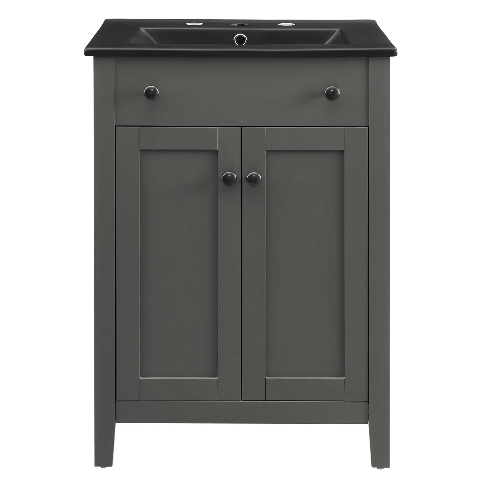 Nantucket 24" Bathroom Vanity - Gray Black