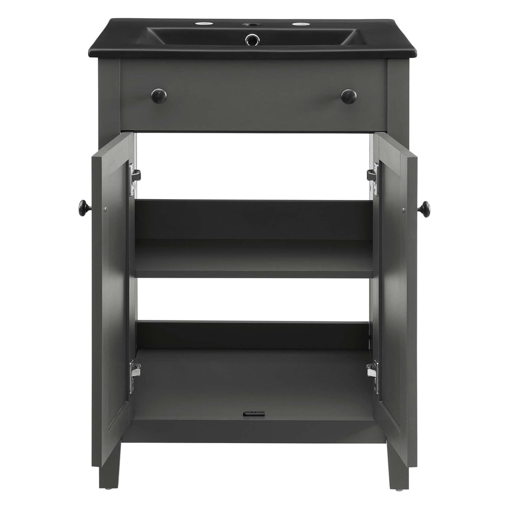 Nantucket 24" Bathroom Vanity - Gray Black