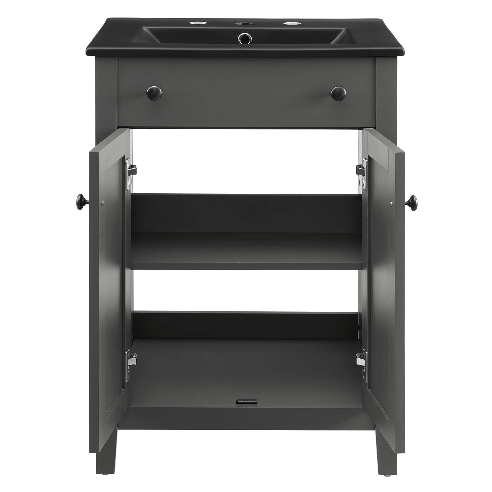 Nantucket 24" Bathroom Vanity - Gray Black