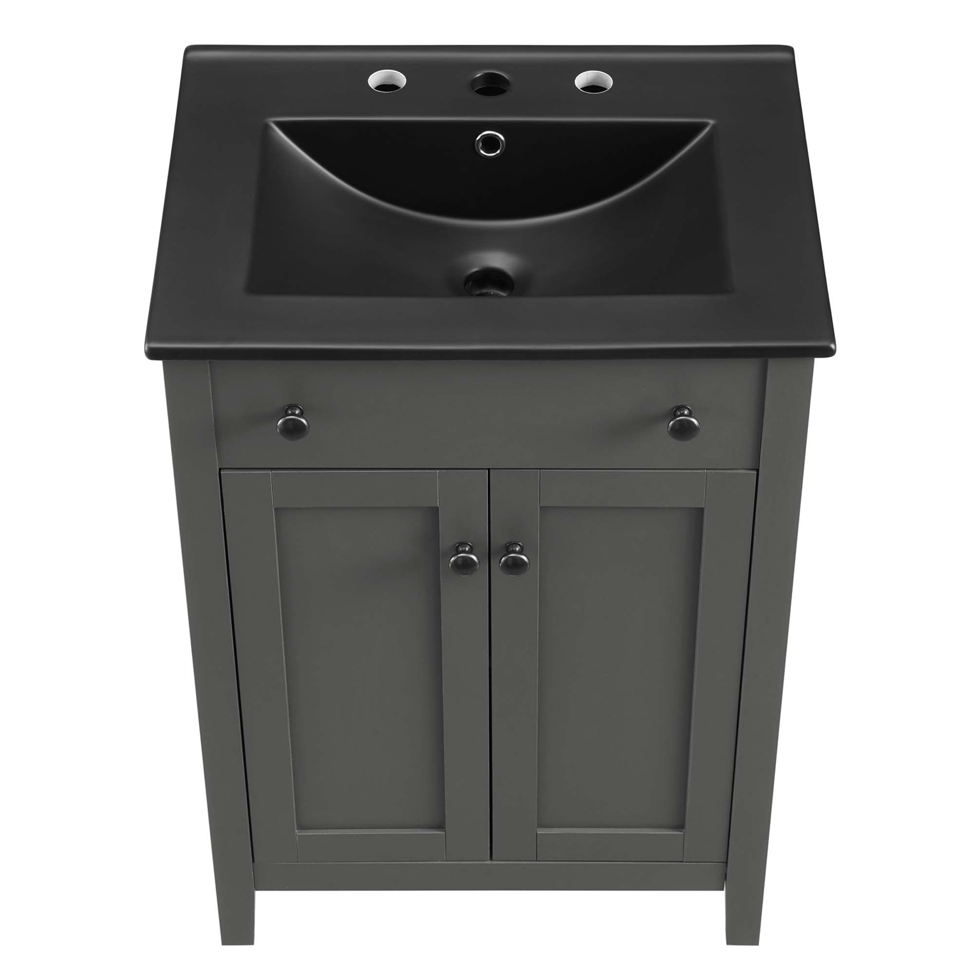 Nantucket 24" Bathroom Vanity - Gray Black