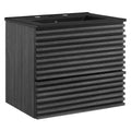 Render 24" Wall-Mount Bathroom Vanity - Charcoal Black