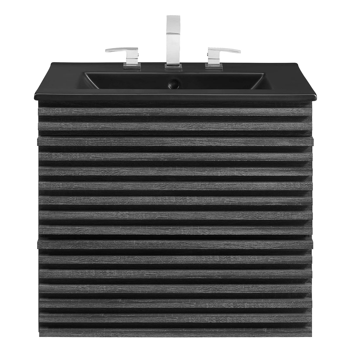 Render 24" Wall-Mount Bathroom Vanity - Charcoal Black