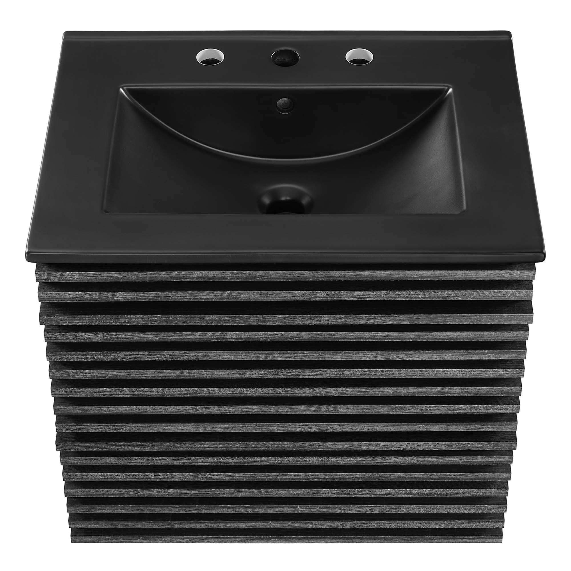 Render 24" Wall-Mount Bathroom Vanity - Charcoal Black