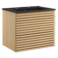 Render 24" Wall-Mount Bathroom Vanity - Oak Black