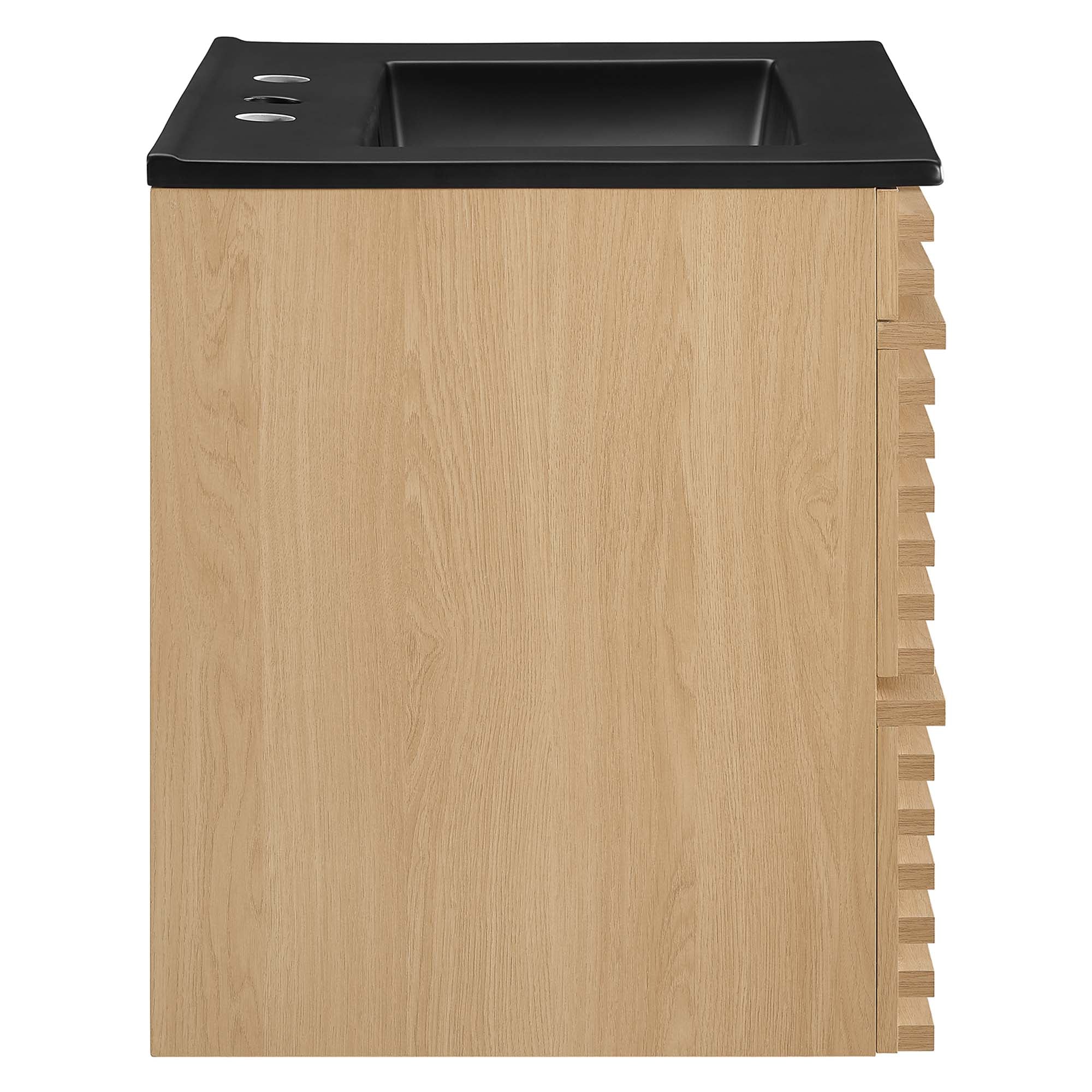 Render 24" Wall-Mount Bathroom Vanity - Oak Black