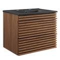 Render 24" Wall-Mount Bathroom Vanity - Walnut Black