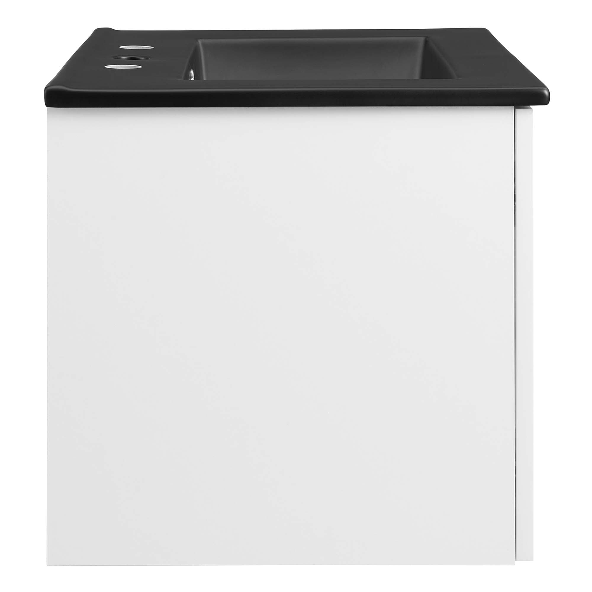 Maybelle 24" Wall-Mount Bathroom Vanity - White Black