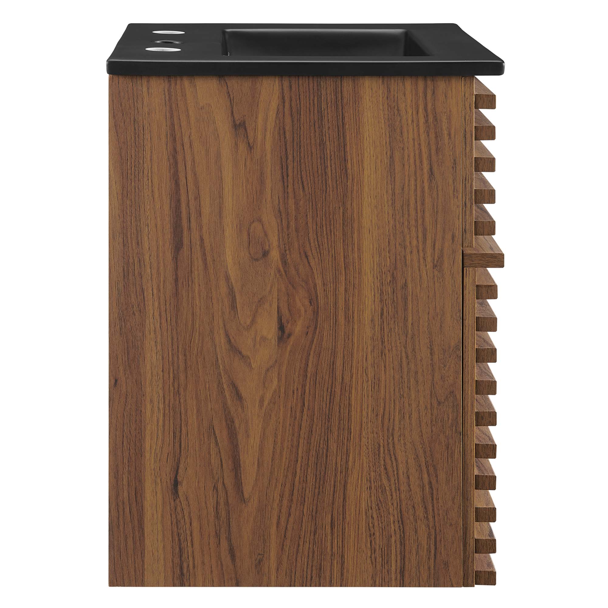 Render 18" Wall-Mount Bathroom Vanity - Walnut Black
