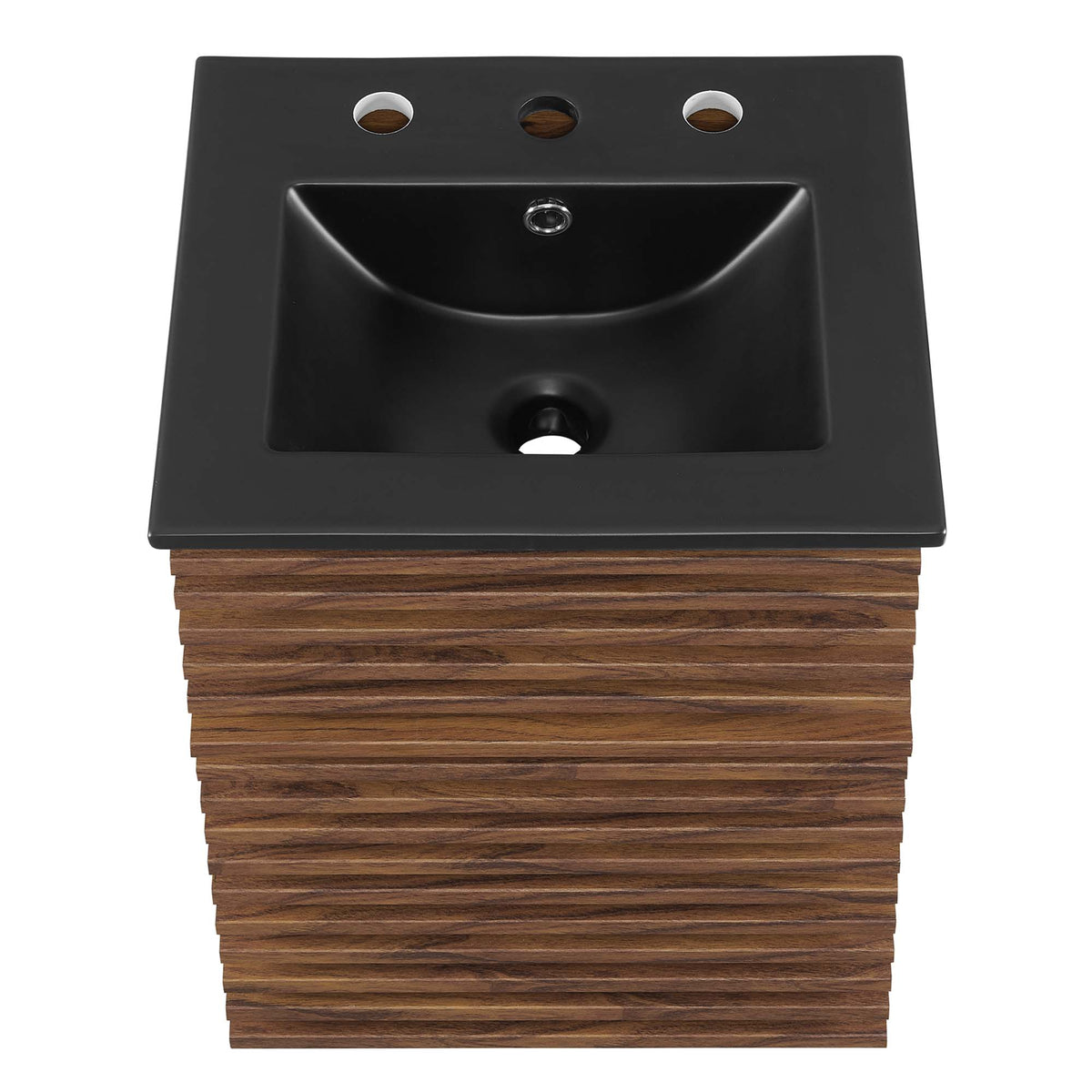 Render 18" Wall-Mount Bathroom Vanity - Walnut Black