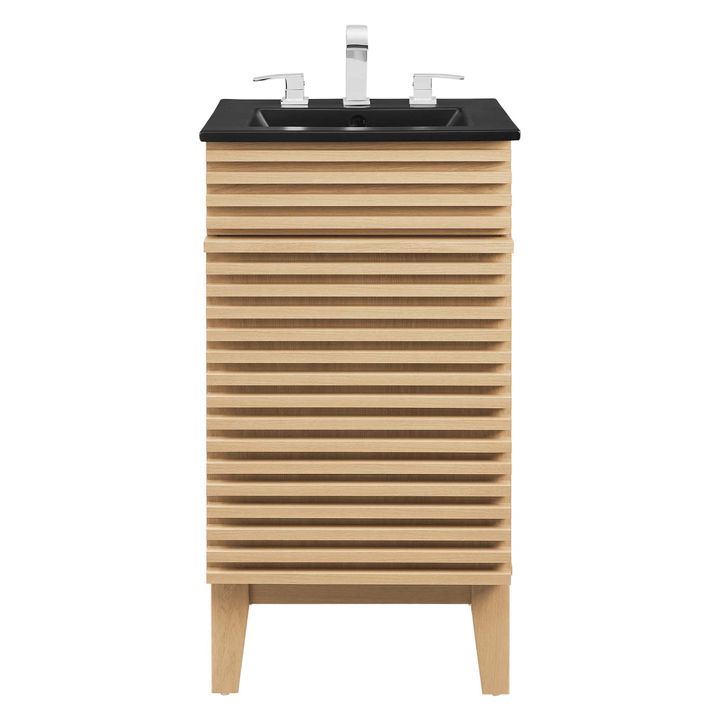 Render 18" Bathroom Vanity - Oak Black