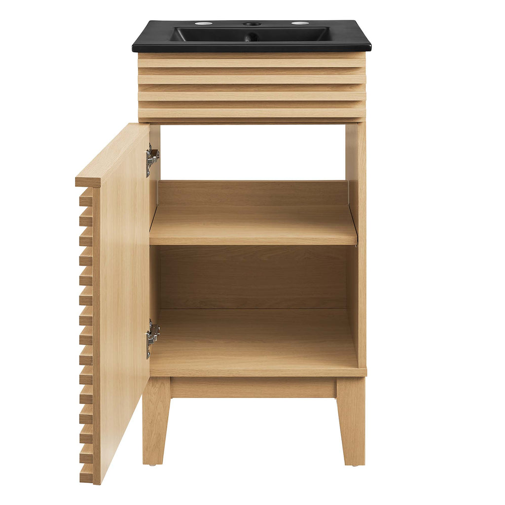 Render 18" Bathroom Vanity - Oak Black