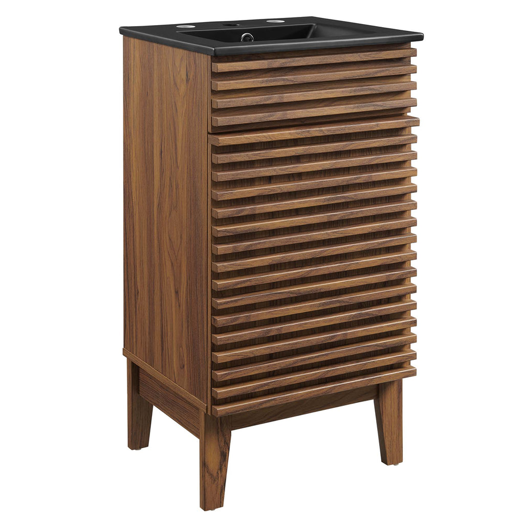 Render 18" Bathroom Vanity - Walnut Black