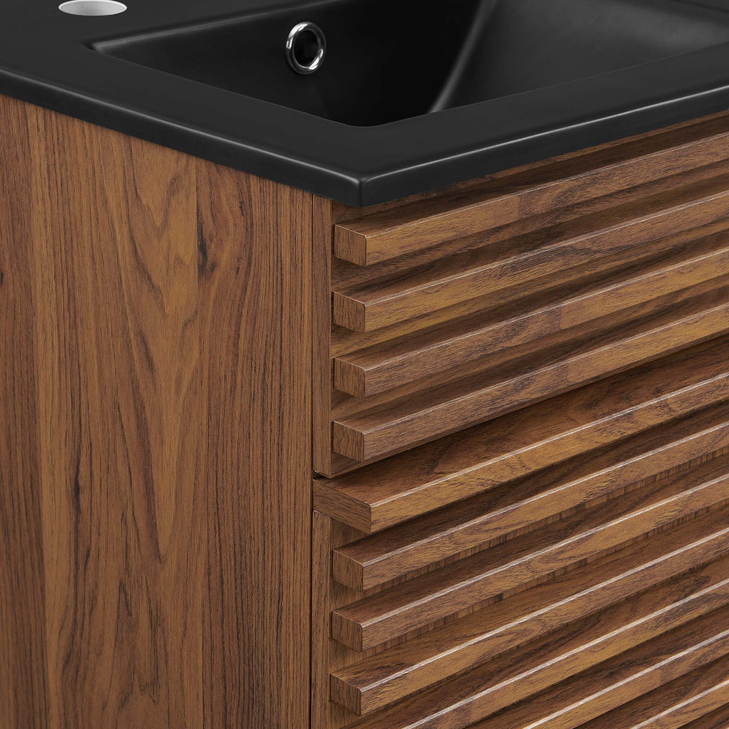Render 18" Bathroom Vanity - Walnut Black