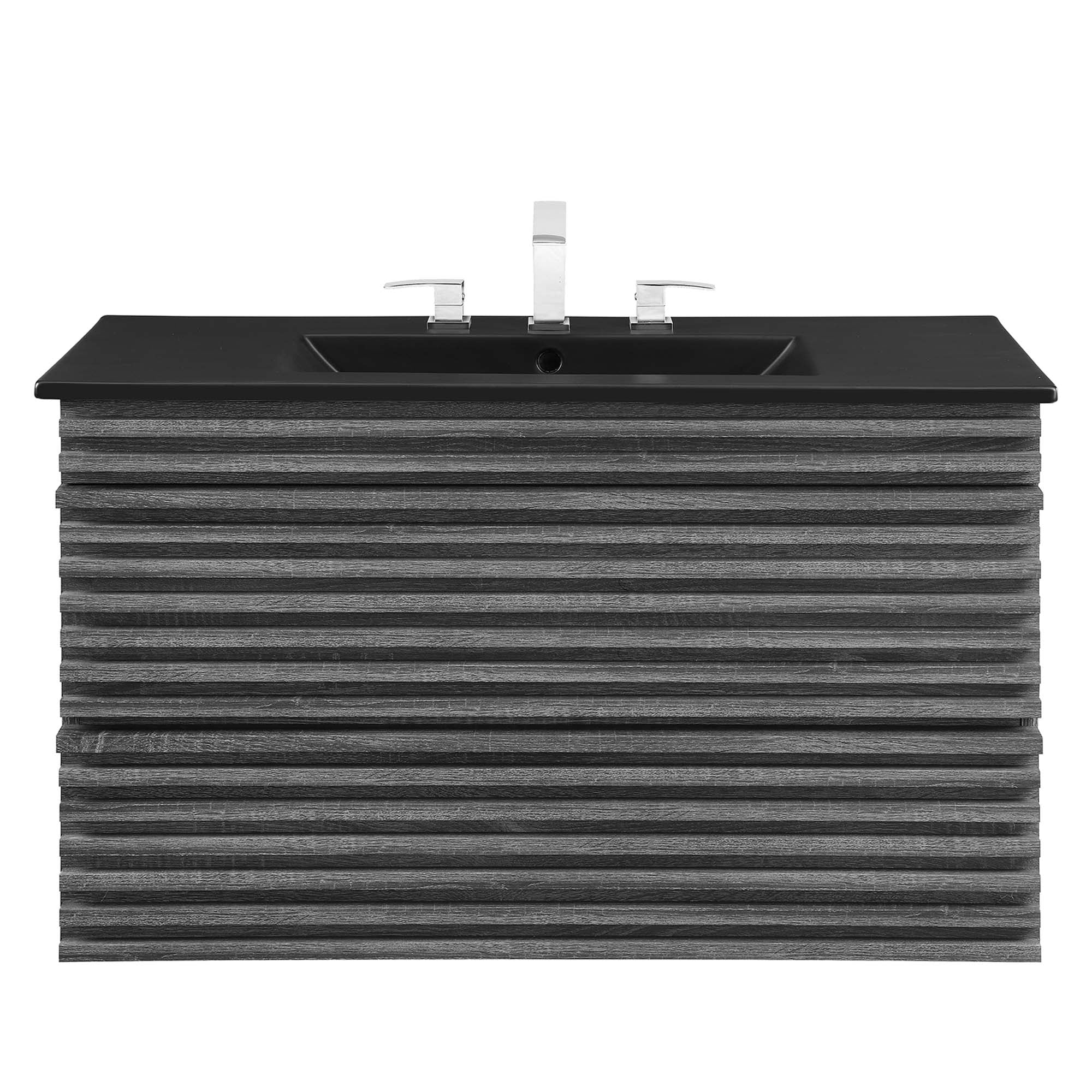 Render 36" Wall-Mount Bathroom Vanity - Charcoal Black