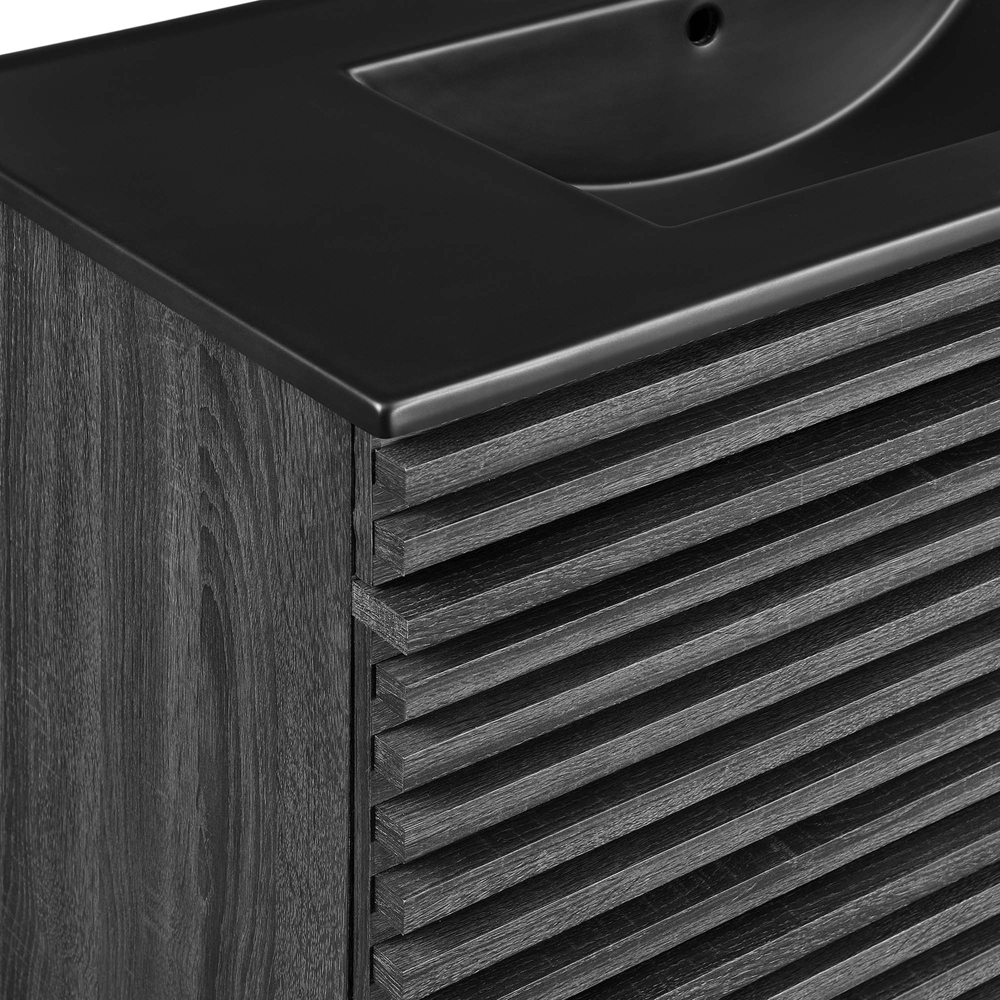 Render 36" Wall-Mount Bathroom Vanity - Charcoal Black