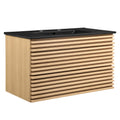 Render 36" Wall-Mount Bathroom Vanity - Oak Black