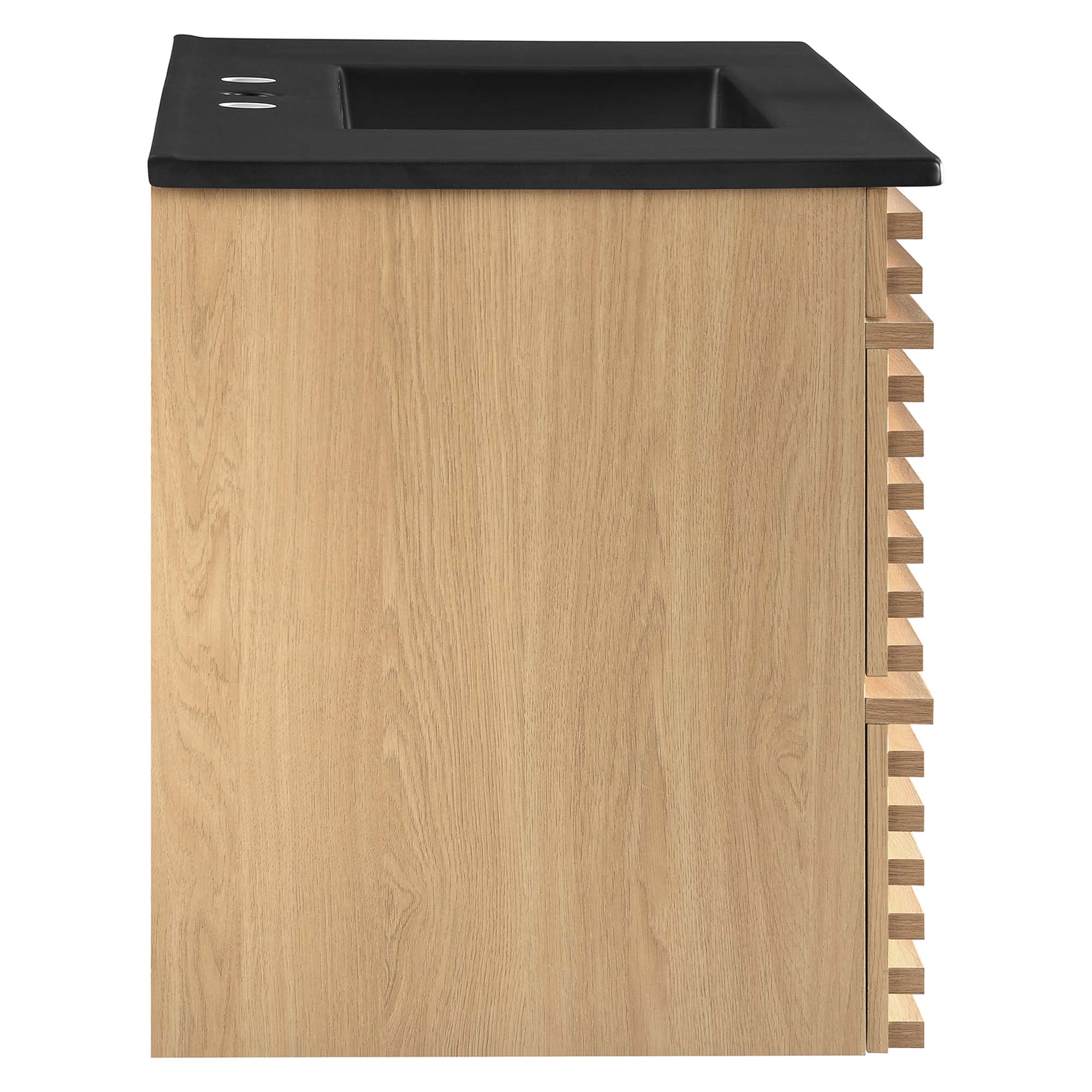 Render 36" Wall-Mount Bathroom Vanity - Oak Black
