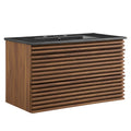 Render 36" Wall-Mount Bathroom Vanity - Walnut Black