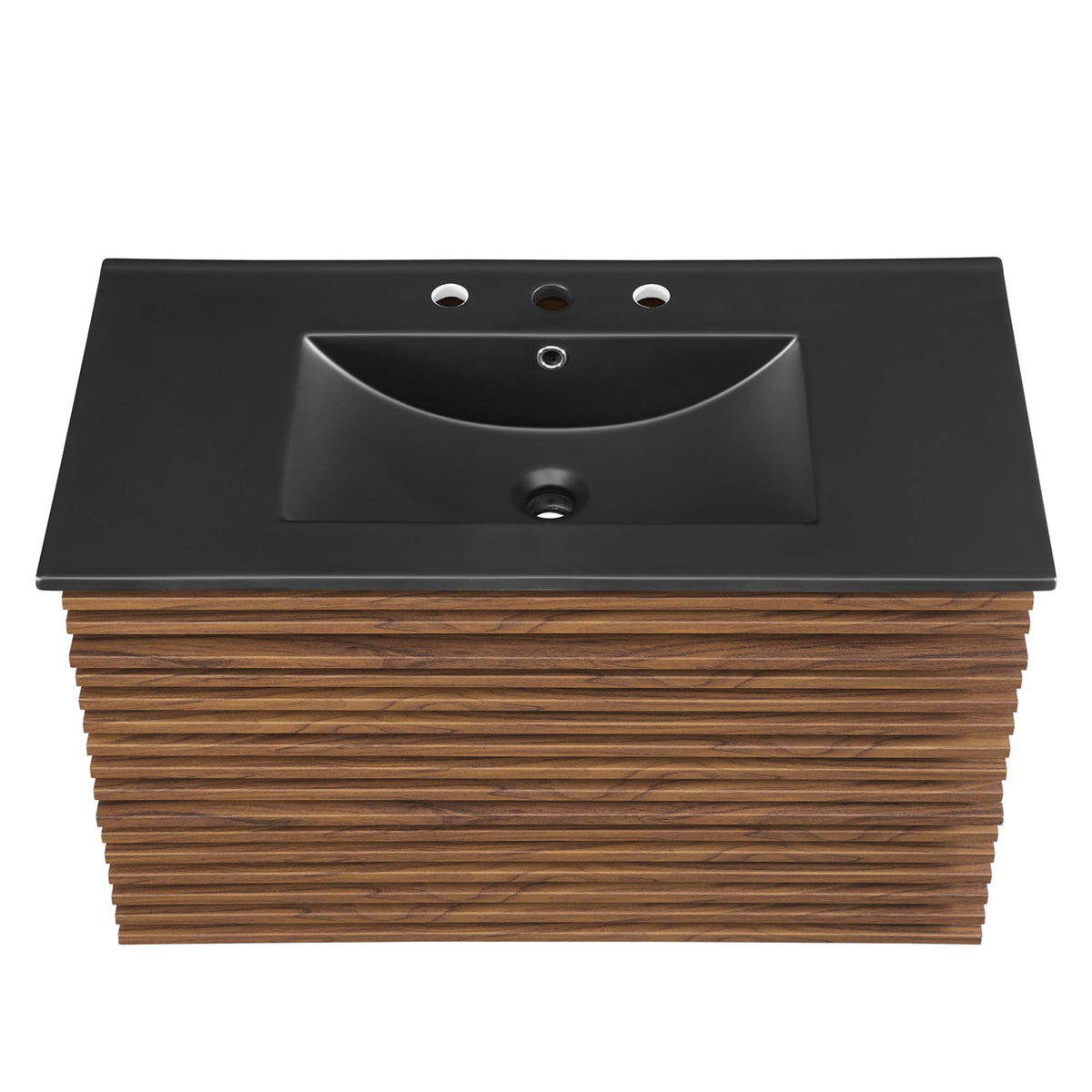 Render 36" Wall-Mount Bathroom Vanity - Walnut Black