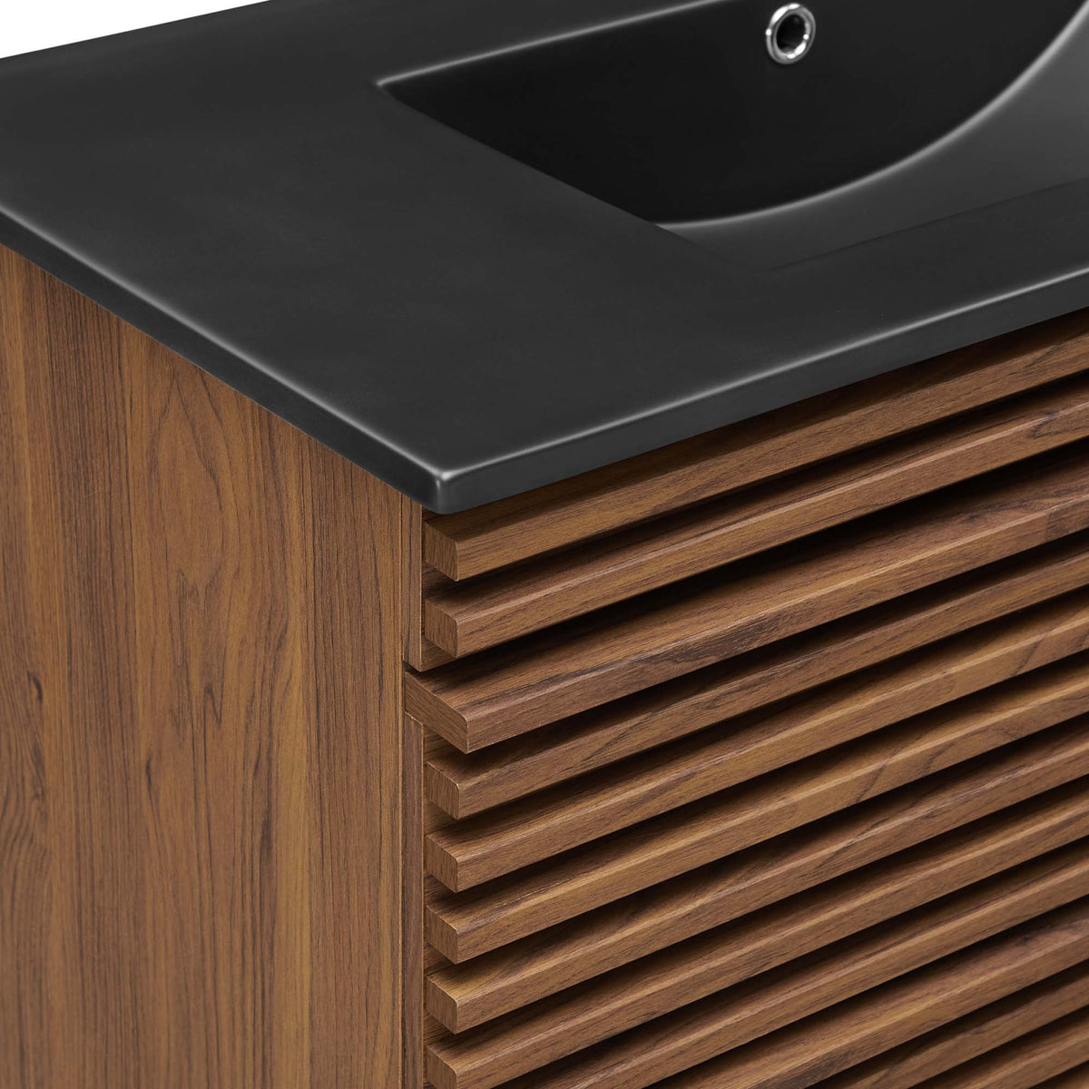 Render 36" Wall-Mount Bathroom Vanity - Walnut Black