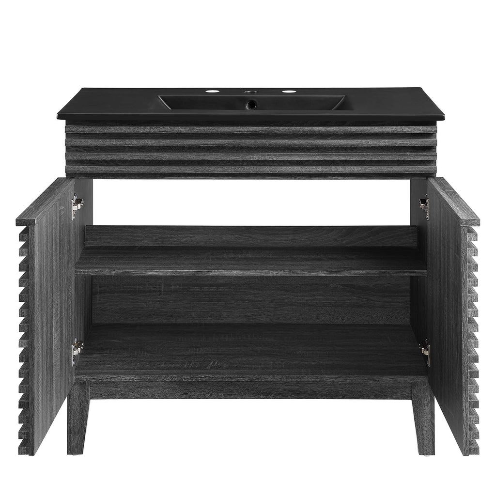 Render 36" Bathroom Vanity - Charcoal Black