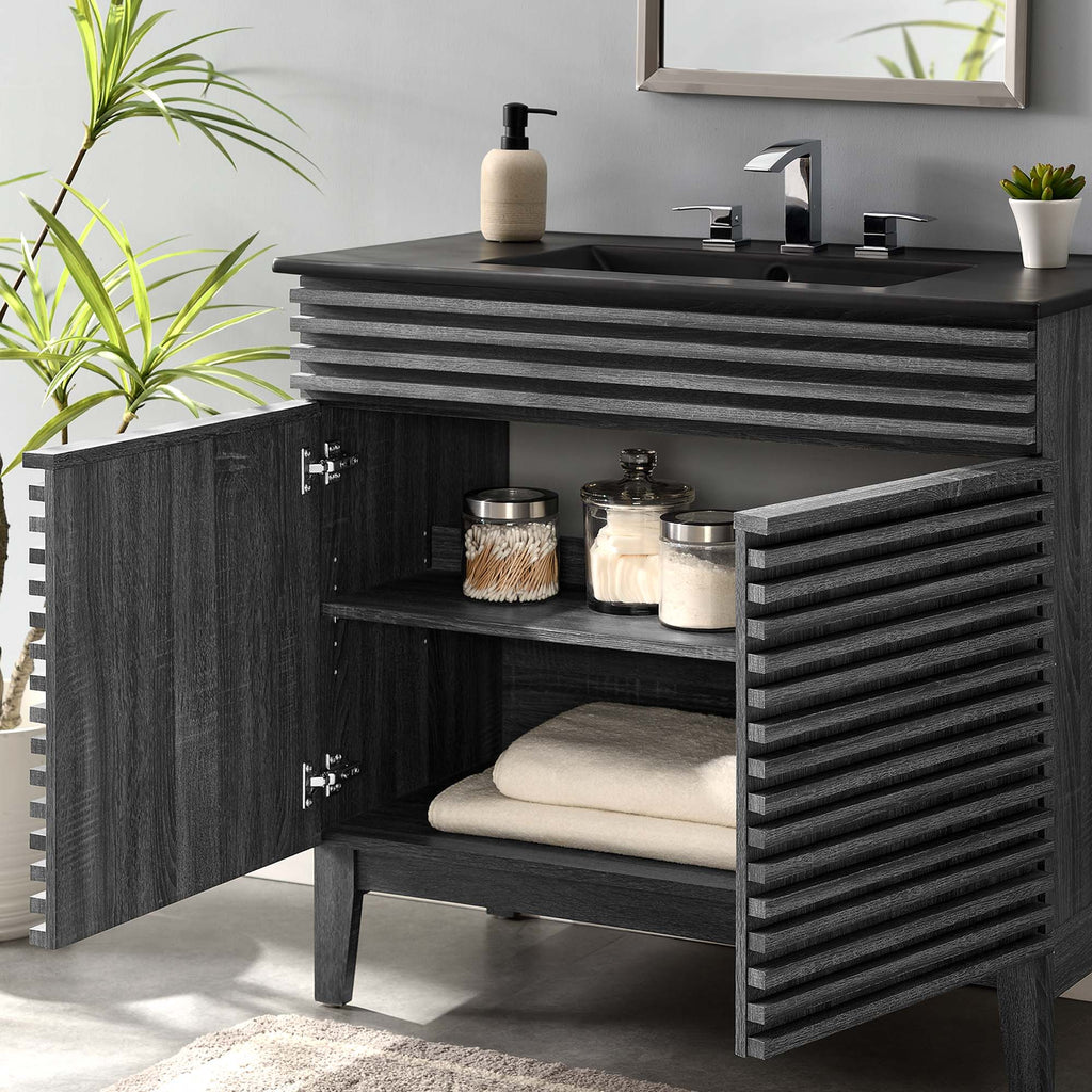 Render 36" Bathroom Vanity - Charcoal Black
