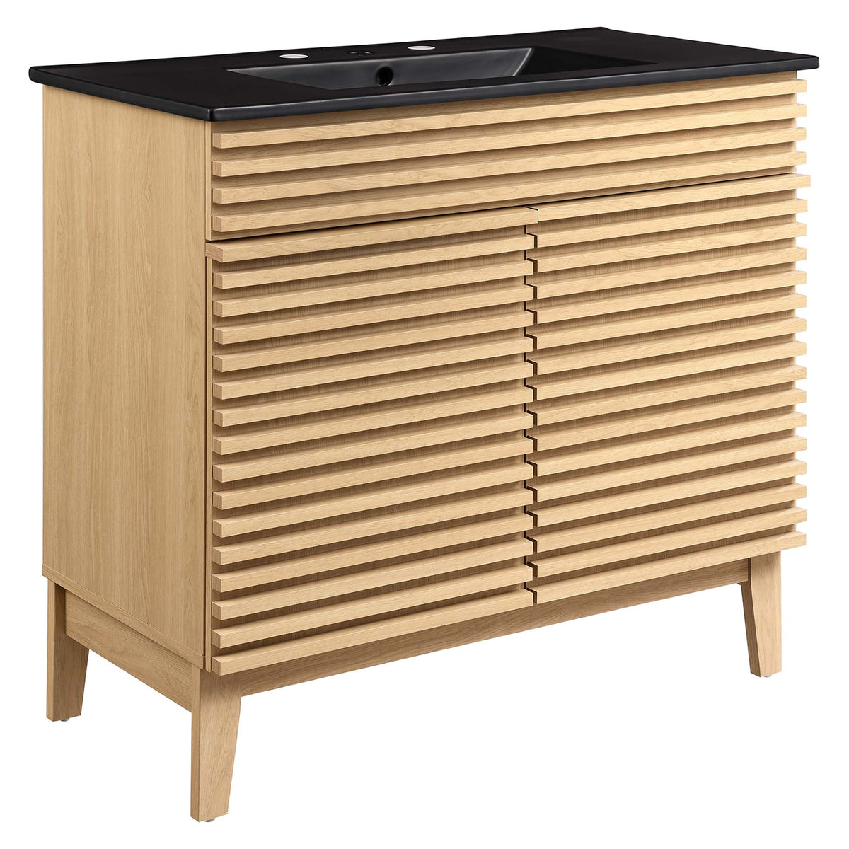 Render 36" Bathroom Vanity - Oak Black
