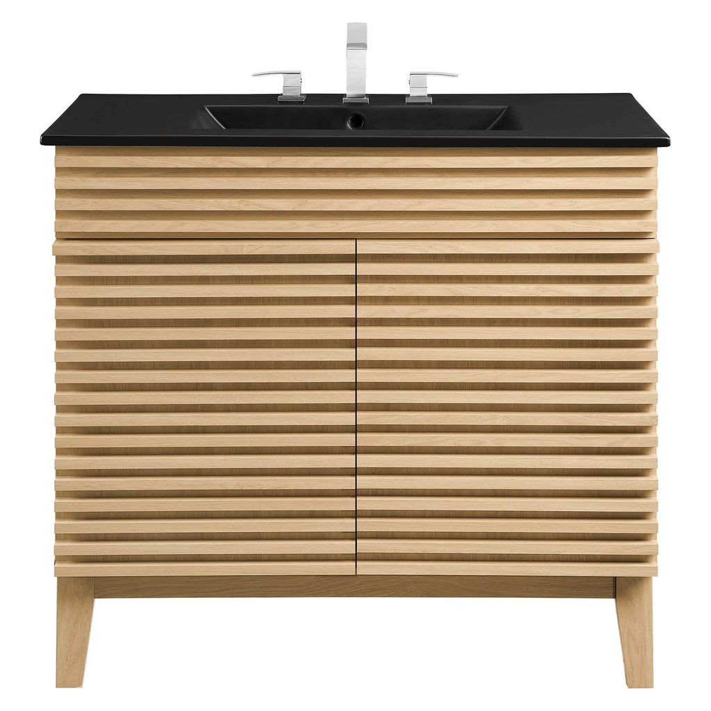 Render 36" Bathroom Vanity - Oak Black