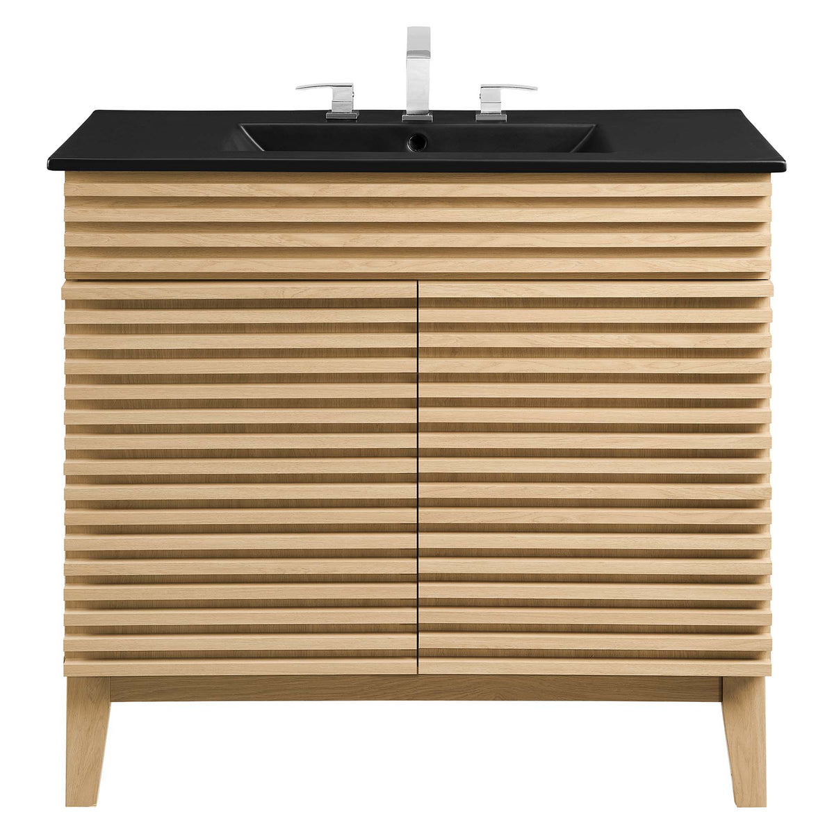 Render 36" Bathroom Vanity - Oak Black