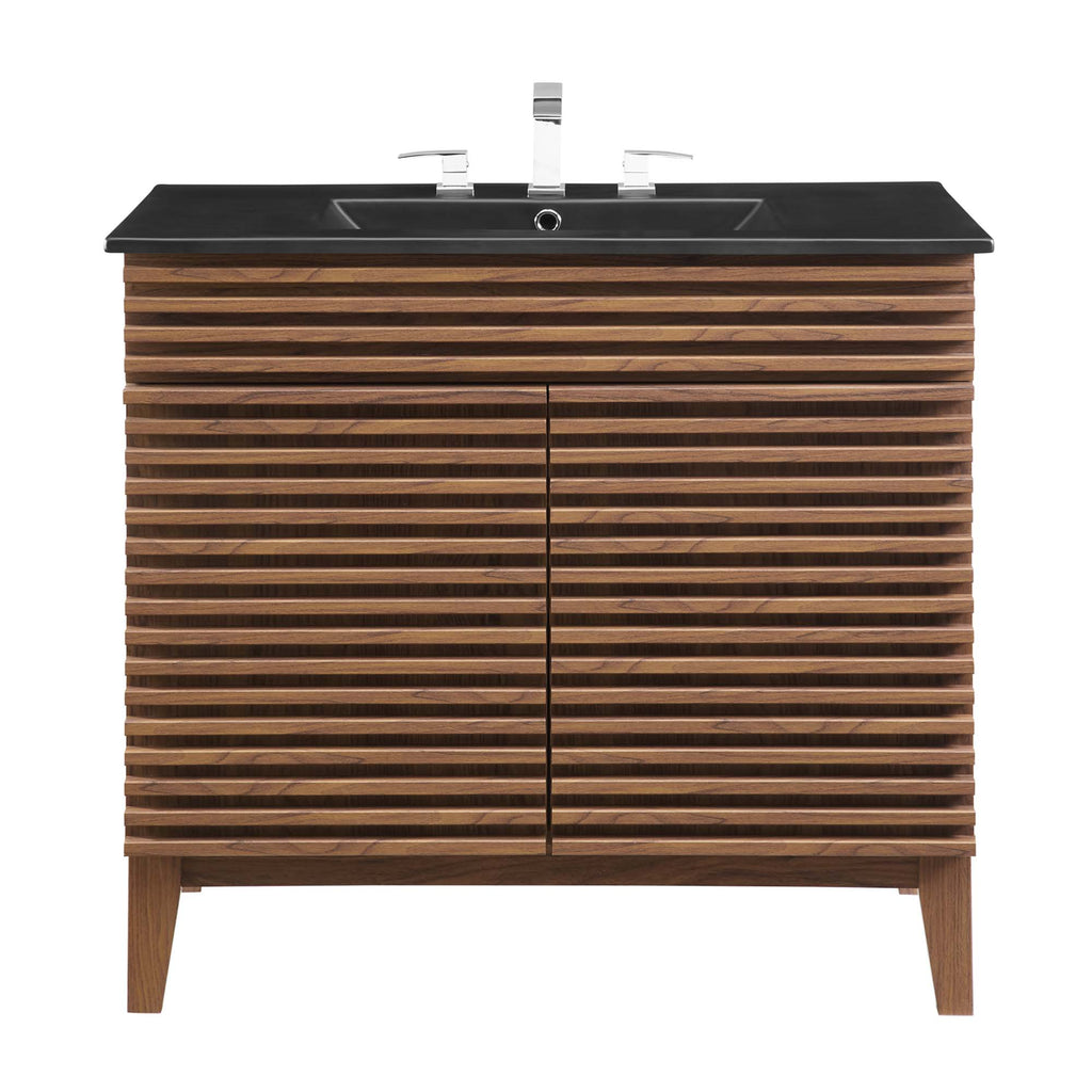 Render 36" Bathroom Vanity - Walnut Black
