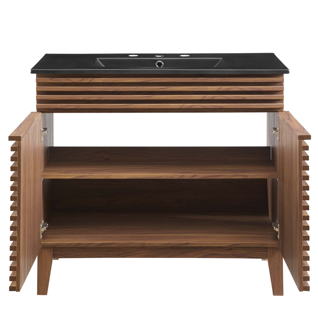 Render 36" Bathroom Vanity - Walnut Black