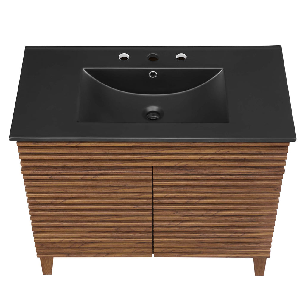 Render 36" Bathroom Vanity - Walnut Black