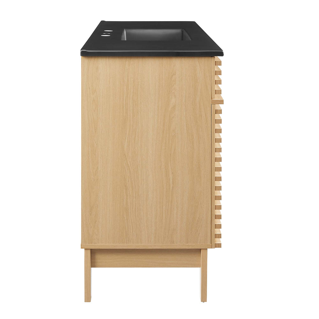 Render 48" Single Sink Bathroom Vanity - Oak Black